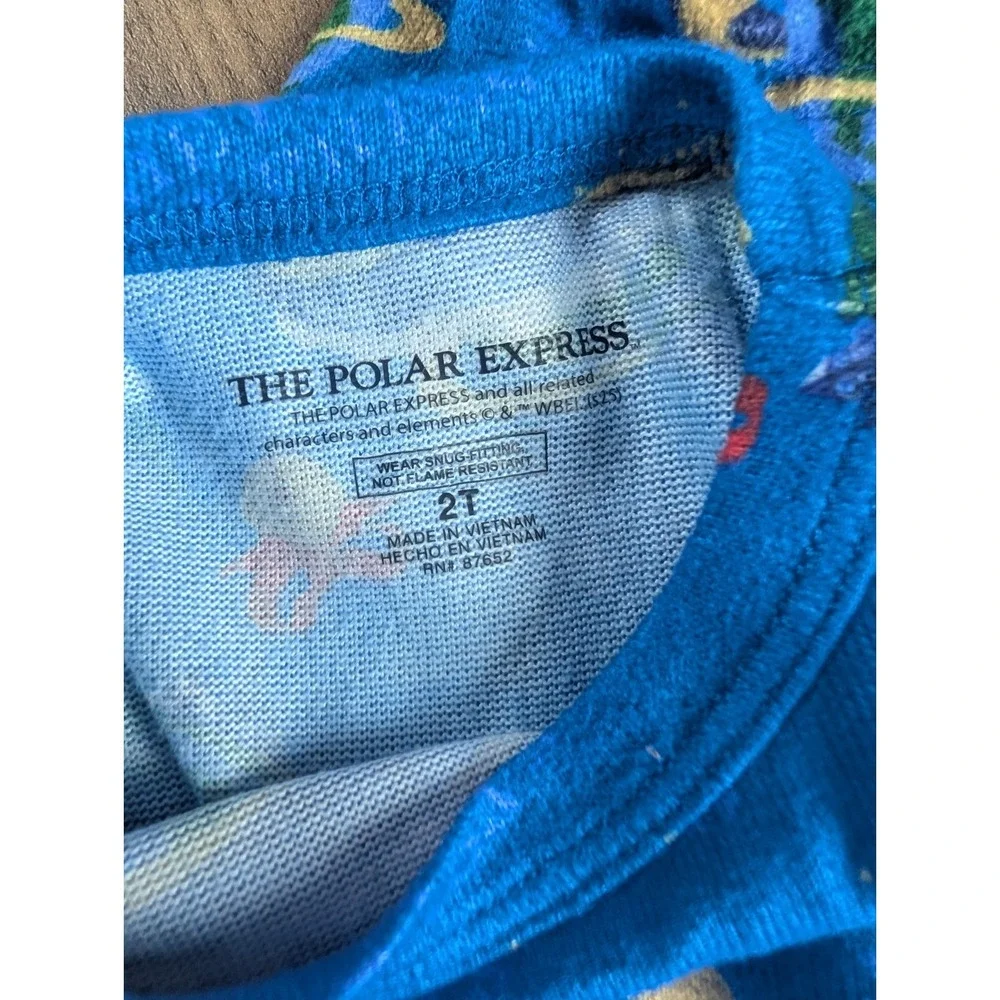 The Polar Express Toddler Boys 2 Piece Pajama Set Size 2T Blue Believe Holiday